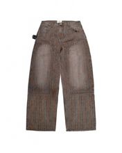 Load image into Gallery viewer, Script Double Knee Jeans Acid Black