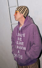 Load image into Gallery viewer, Crisis Zip Up Hoodie Acid Purple
