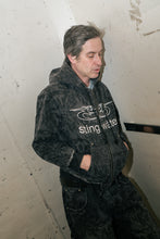 Load image into Gallery viewer, Ego Death Denim Zip Up Hoodie Acid Black (feat. Wreck Pack)