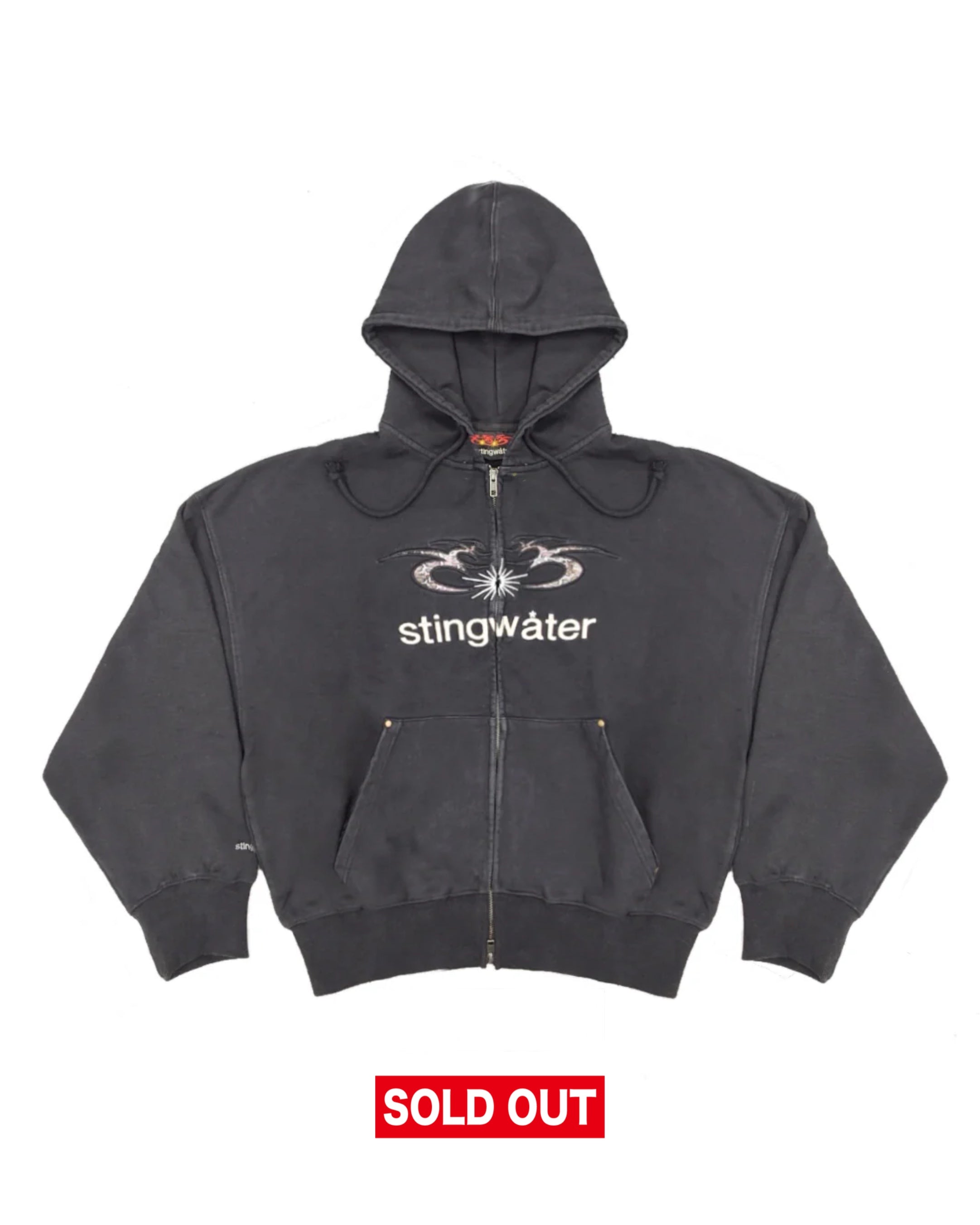 sting water パーカー Sサイズ　fti punk and yo Stingwater Moses Snake Thorn Zip Up Hoodie Black Salt – stingwater