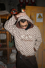 Load image into Gallery viewer, Judicial Zip Up Hoodie Coffee/Cream