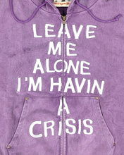 Load image into Gallery viewer, Crisis Zip Up Hoodie Acid Purple