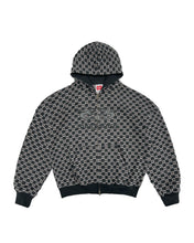 Load image into Gallery viewer, Sue Me Zip Up Hoodie Black/Metal