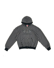 Load image into Gallery viewer, Sue Me Zip Up Hoodie Black/Metal