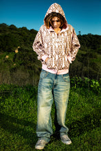 Load image into Gallery viewer, Moses Snake Thorn Zip Up Hoodie Pink Salt
