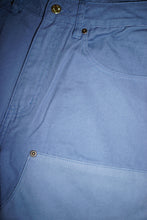 Load image into Gallery viewer, Vegan Suede Double Knee Canvas Pants Blue