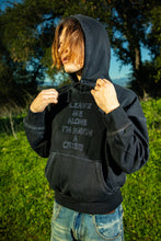 Load image into Gallery viewer, Crisis Outline Hoodie Faded Black