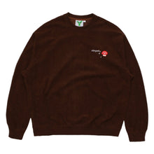 Load image into Gallery viewer, Corduroy Melting logo Crewneck sweatshirt Brown