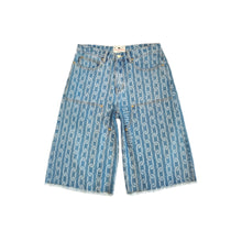 Load image into Gallery viewer, Signature Chain Double Knee Jean Shorts Blue