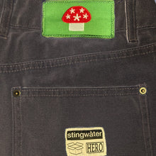 Load image into Gallery viewer, Vegan Suede Double Knee Canvas Pants Black