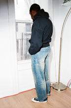 Moses Snake Zip Up Hoodie Faded Black