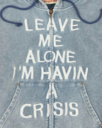 Crisis Zip Up Hoodie Acid Blue