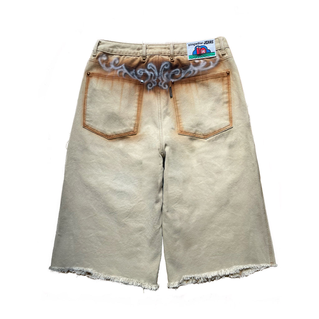 Saloon Jean Shorts Khaki (ft. Kevin Mejia)