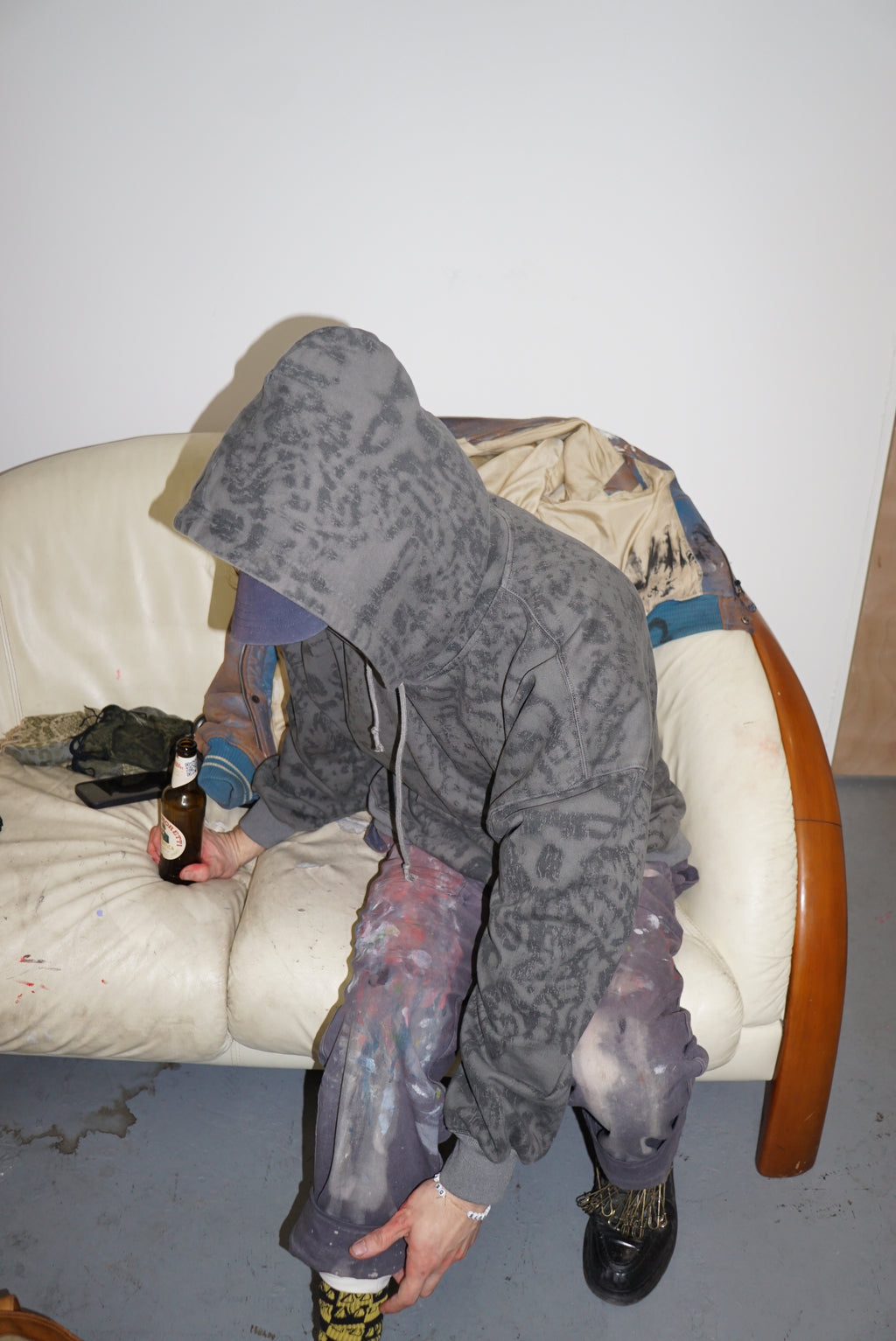 Stingwater Wreck Pack Ego Death Hoodie in Metal Gray