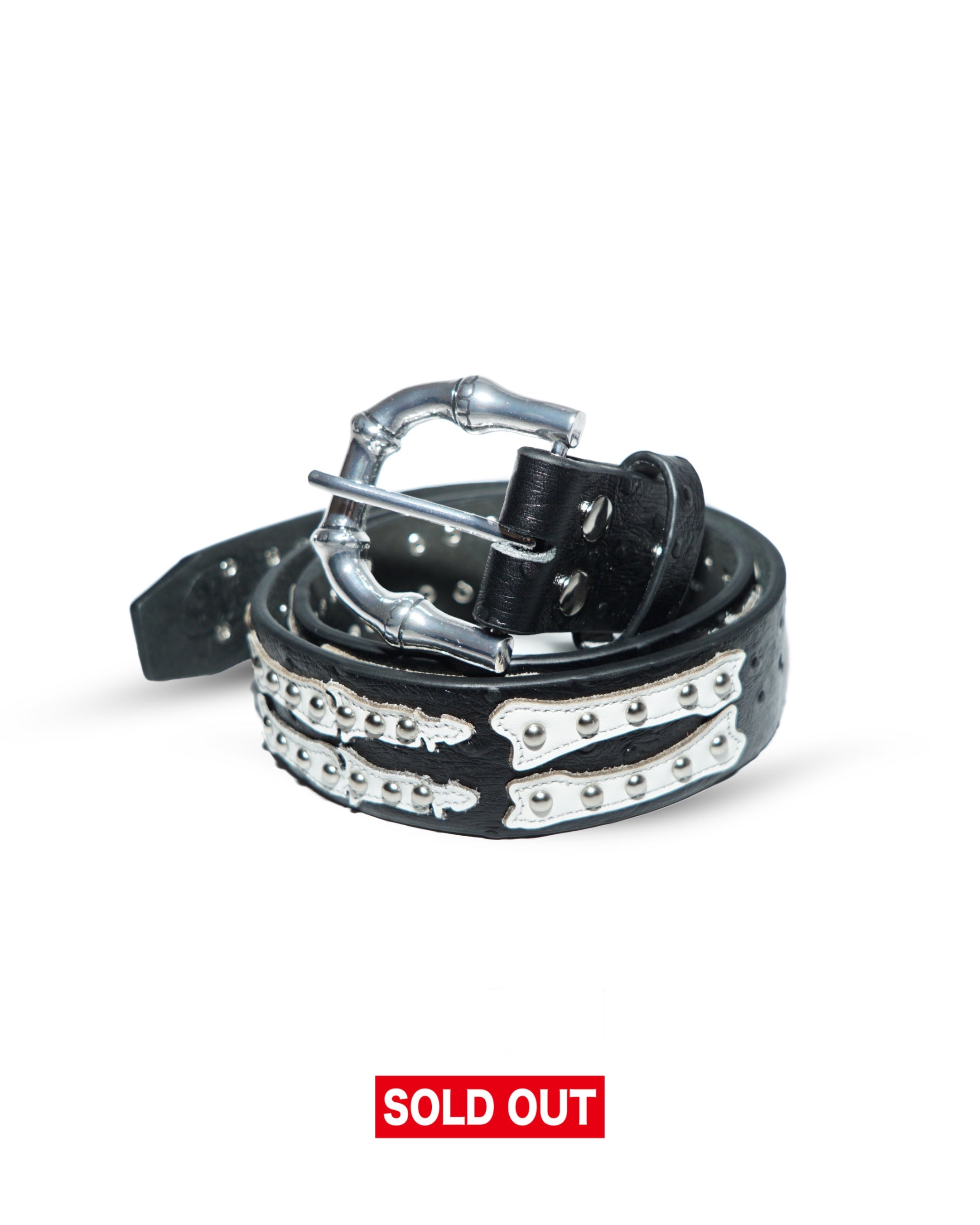 Stingwater Studded Bone Belt Black