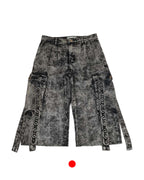 Red Sea Cargo Denim Shorts Black (Chained)
