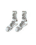 Mushroom Bones Sock Bone White