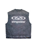 Moto Denim Vest Unchained Acid Black