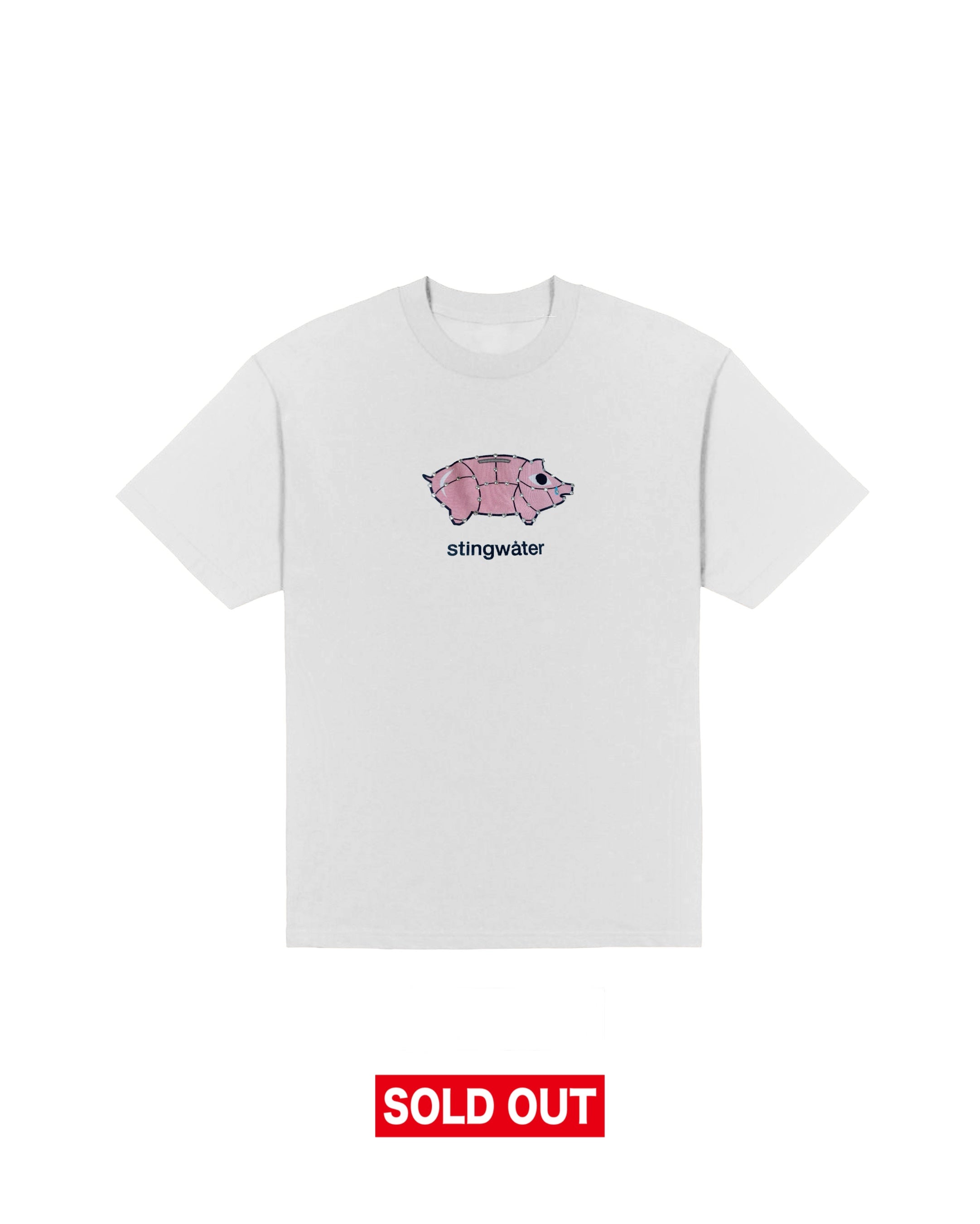 Rhinestone Piggy Bank T-Shirt White