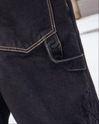 Big Groe Jeans Black Embroidered