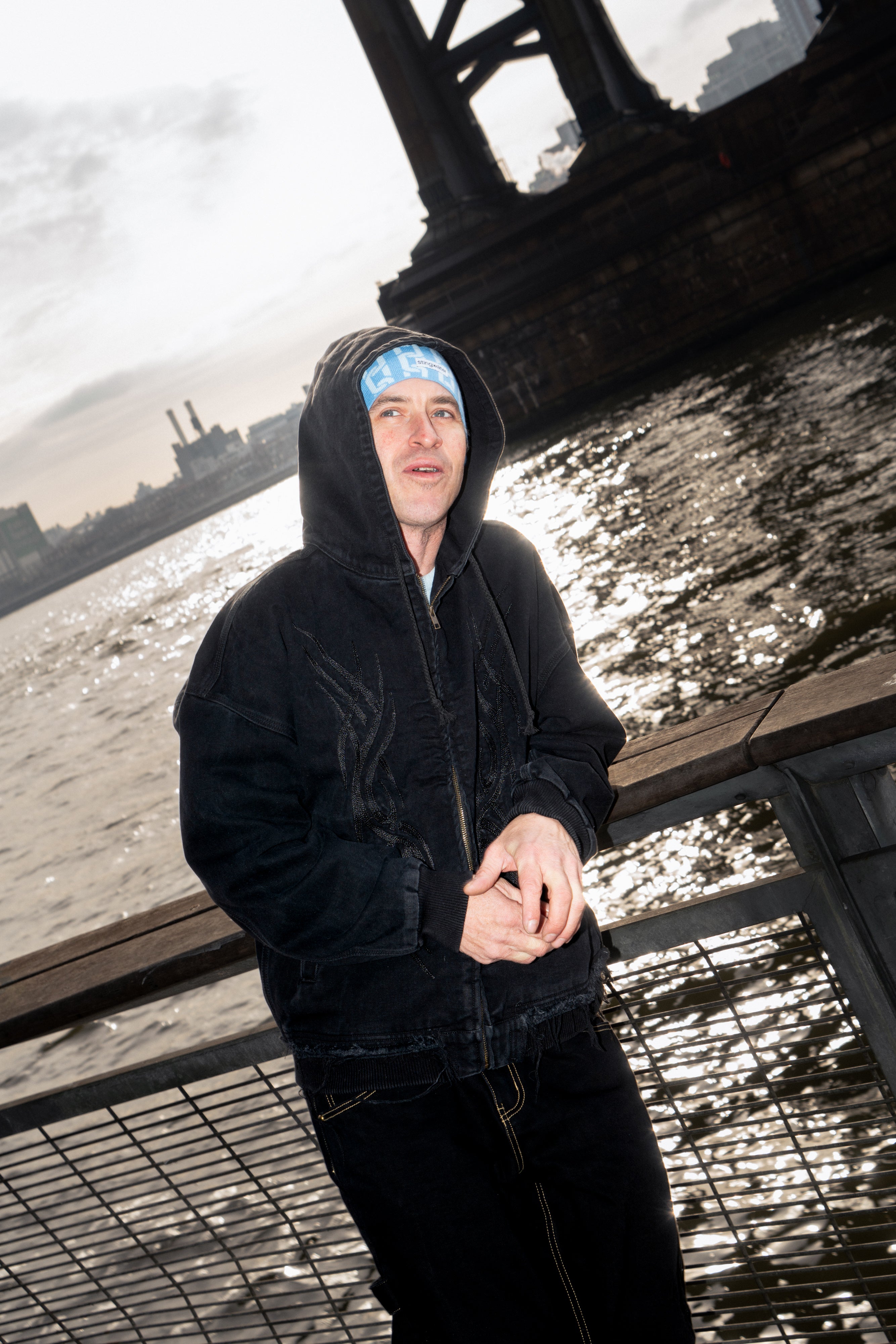 Tribal Zip Up Hoodie Black