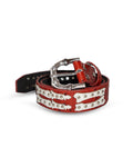 Stingwater Studded Bone Belt Deep Red
