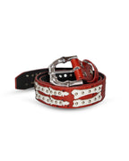 Stingwater Studded Bone Belt Deep Red