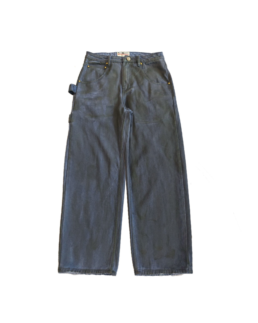 Big Groe Painted Canvas Jeans Off Black