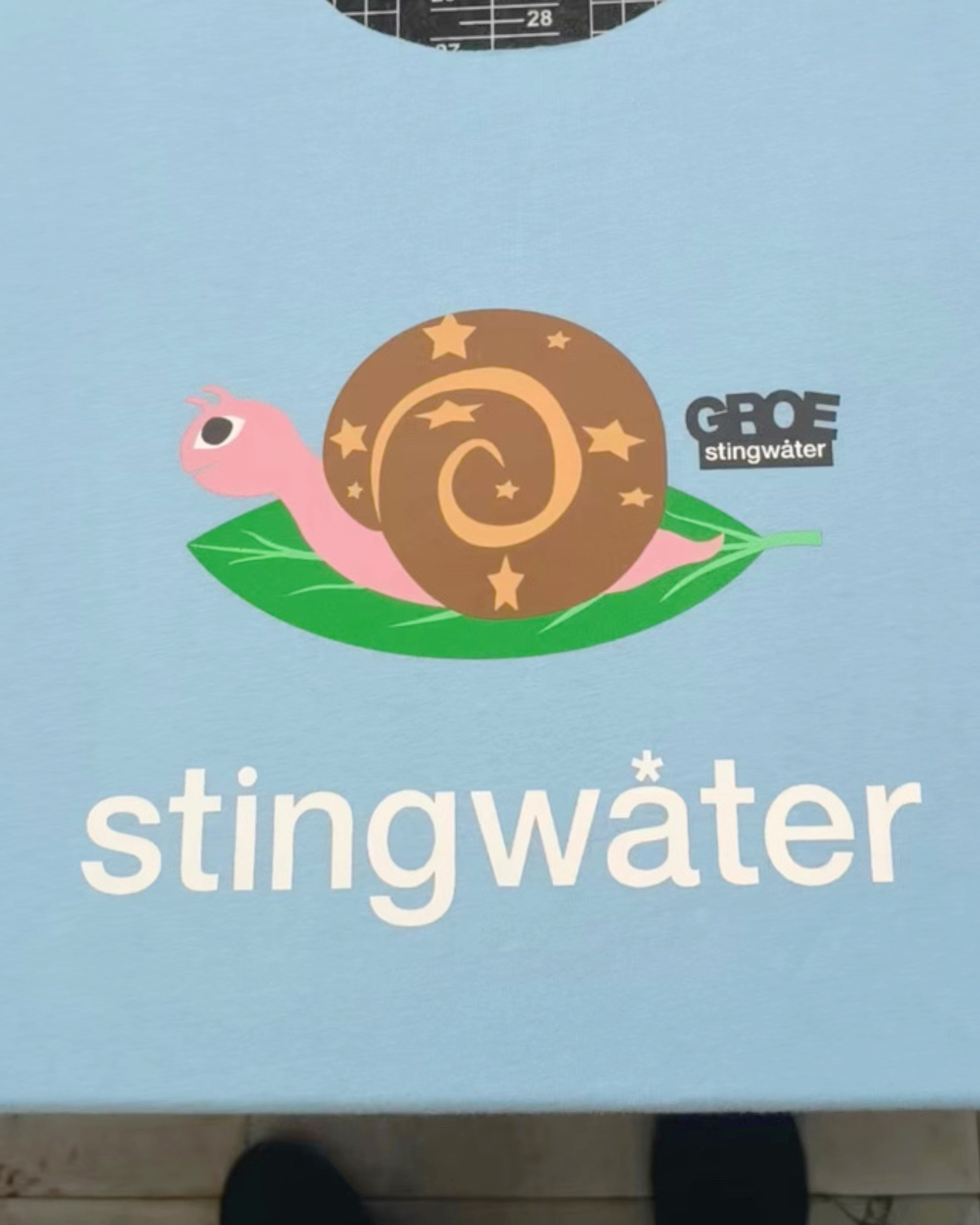 Snail T-Shirt Light Blue Ringer