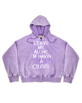 Crisis Zip Up Hoodie Acid Purple