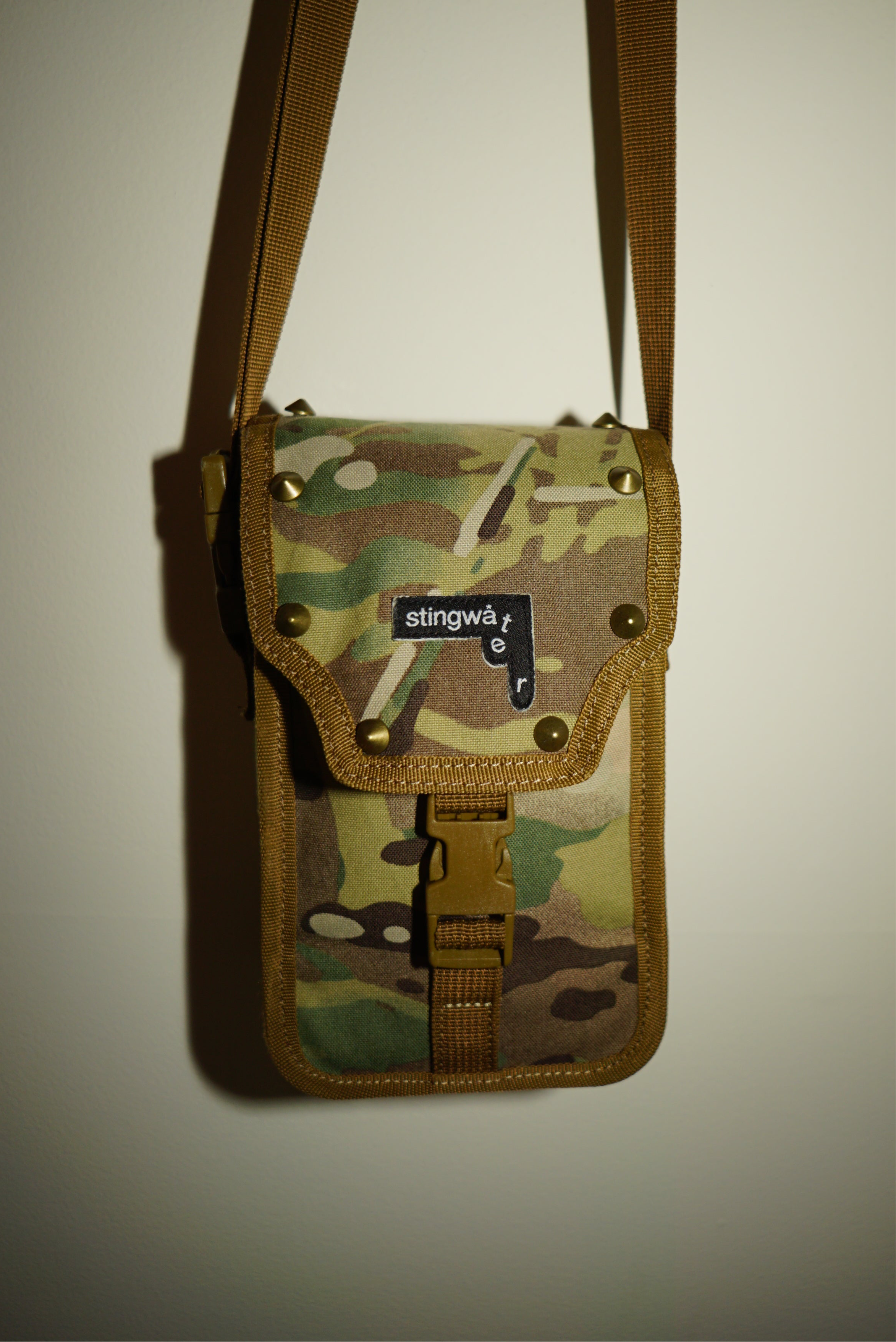 Studded Alpha Crossbody Bag Camo