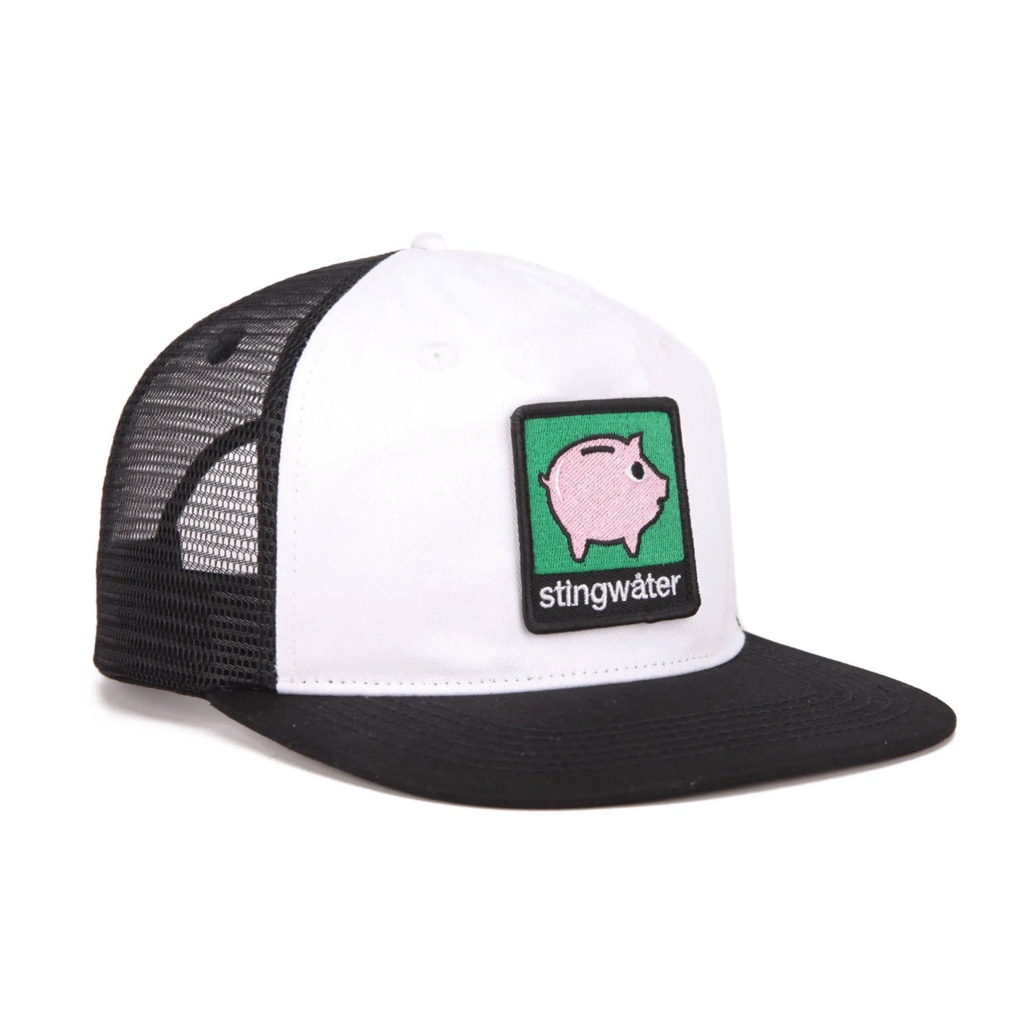 Piggy Bank Trucker Hat Black/White