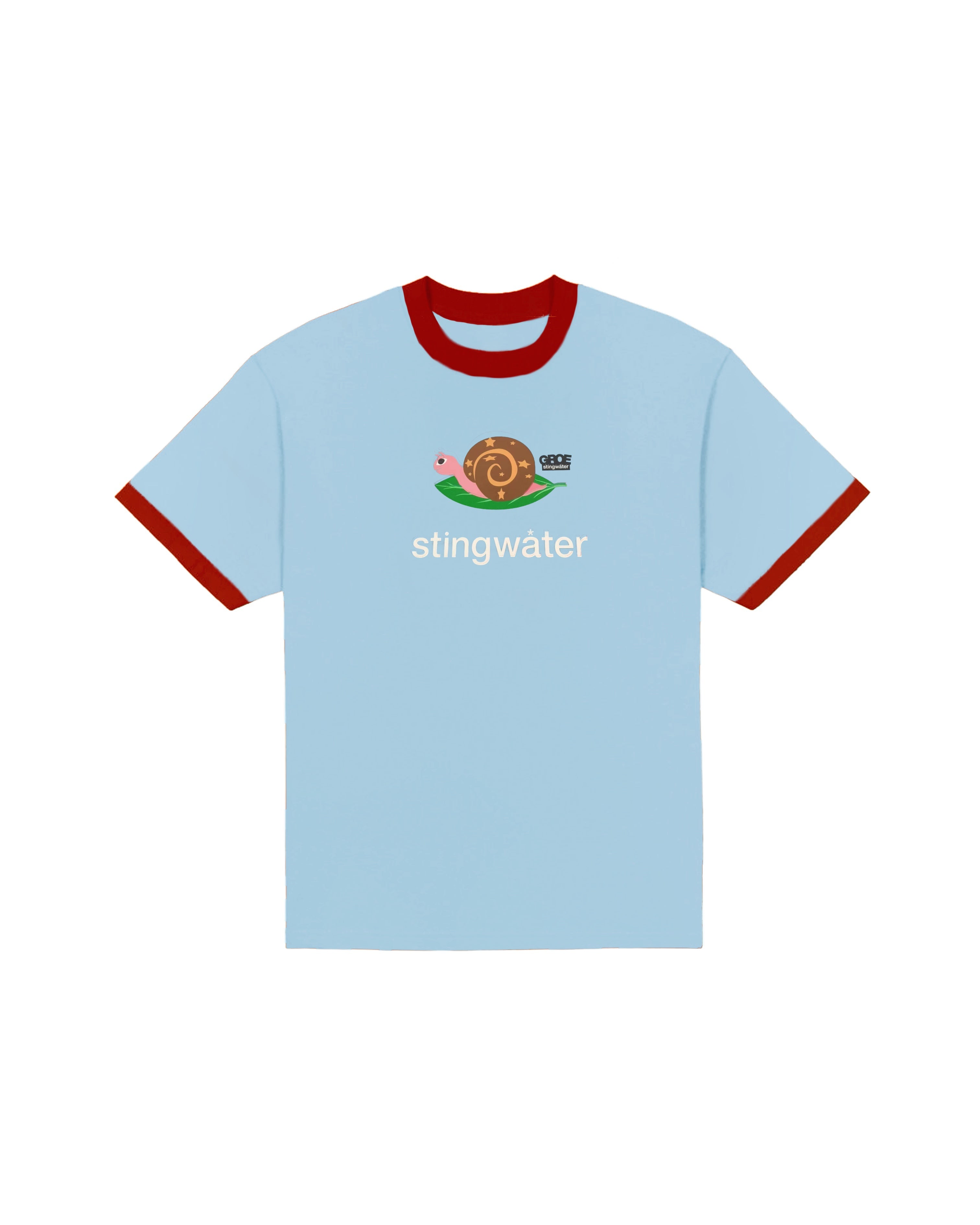 Snail T-Shirt Light Blue Ringer