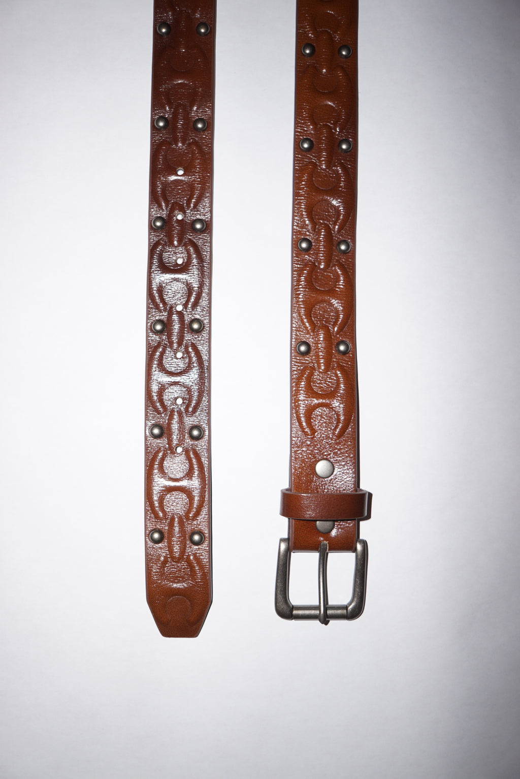 Stingwater Anchor Chain Studded Belt Rusty Brown