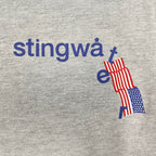Stingwater America in distress t shirt heather gray