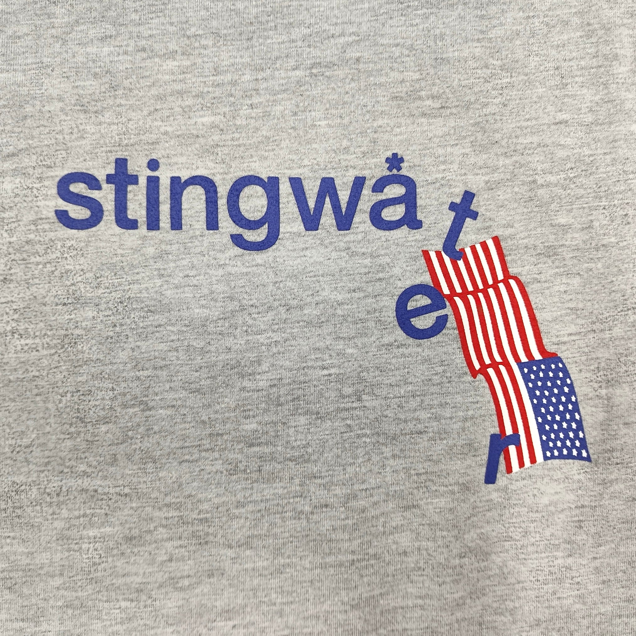 Stingwater America in distress t shirt heather gray