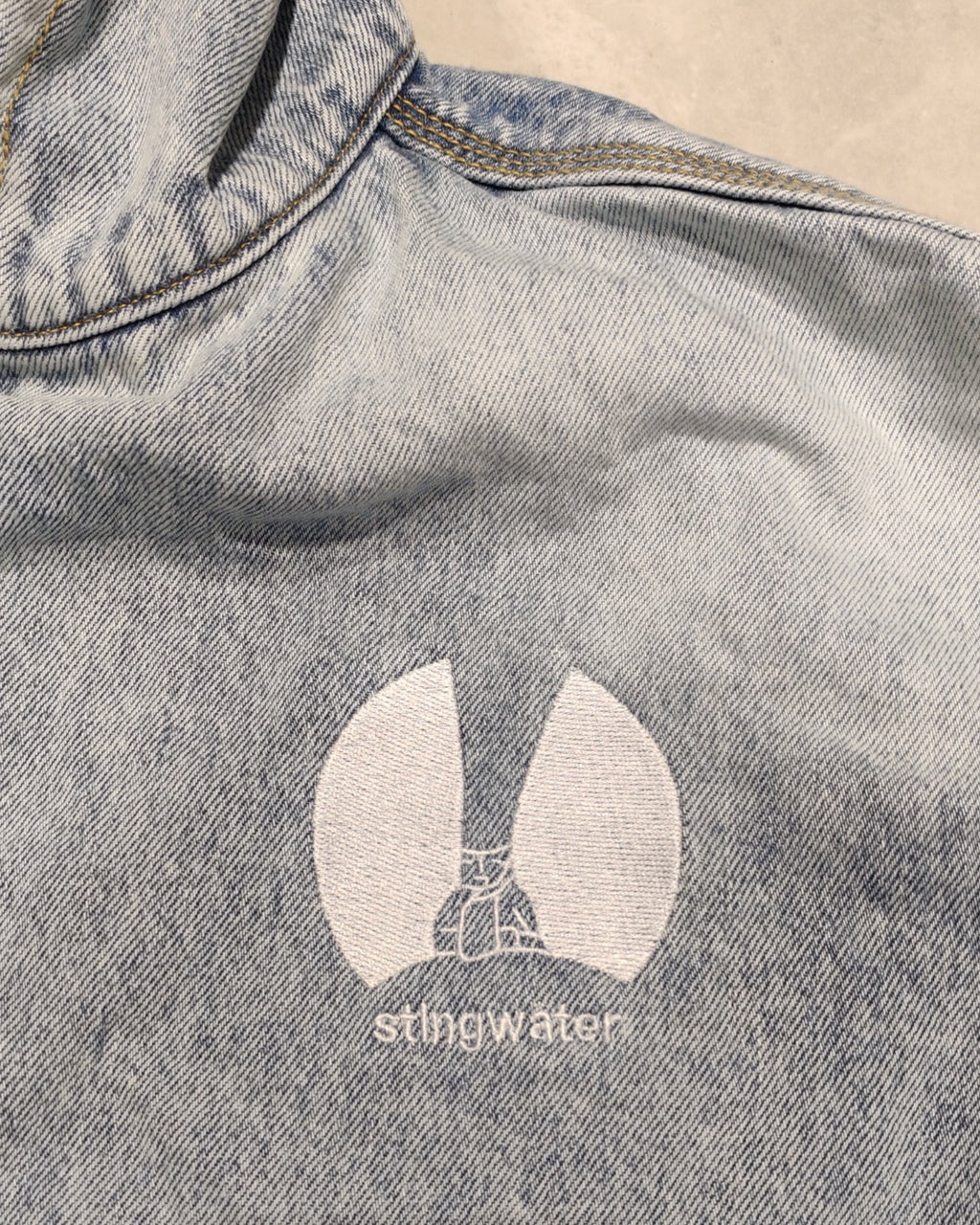 Kowboy Denim Zip Up Hoodie Vintage Blue
