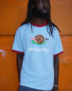 Snail T-Shirt Light Blue Ringer