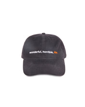 Load image into Gallery viewer, “Wonderful, horrible, life” waxed canvas hat
