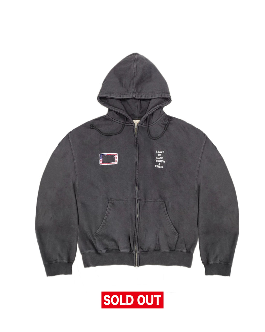 Enter the Void Zip Up Hoodie Faded Black