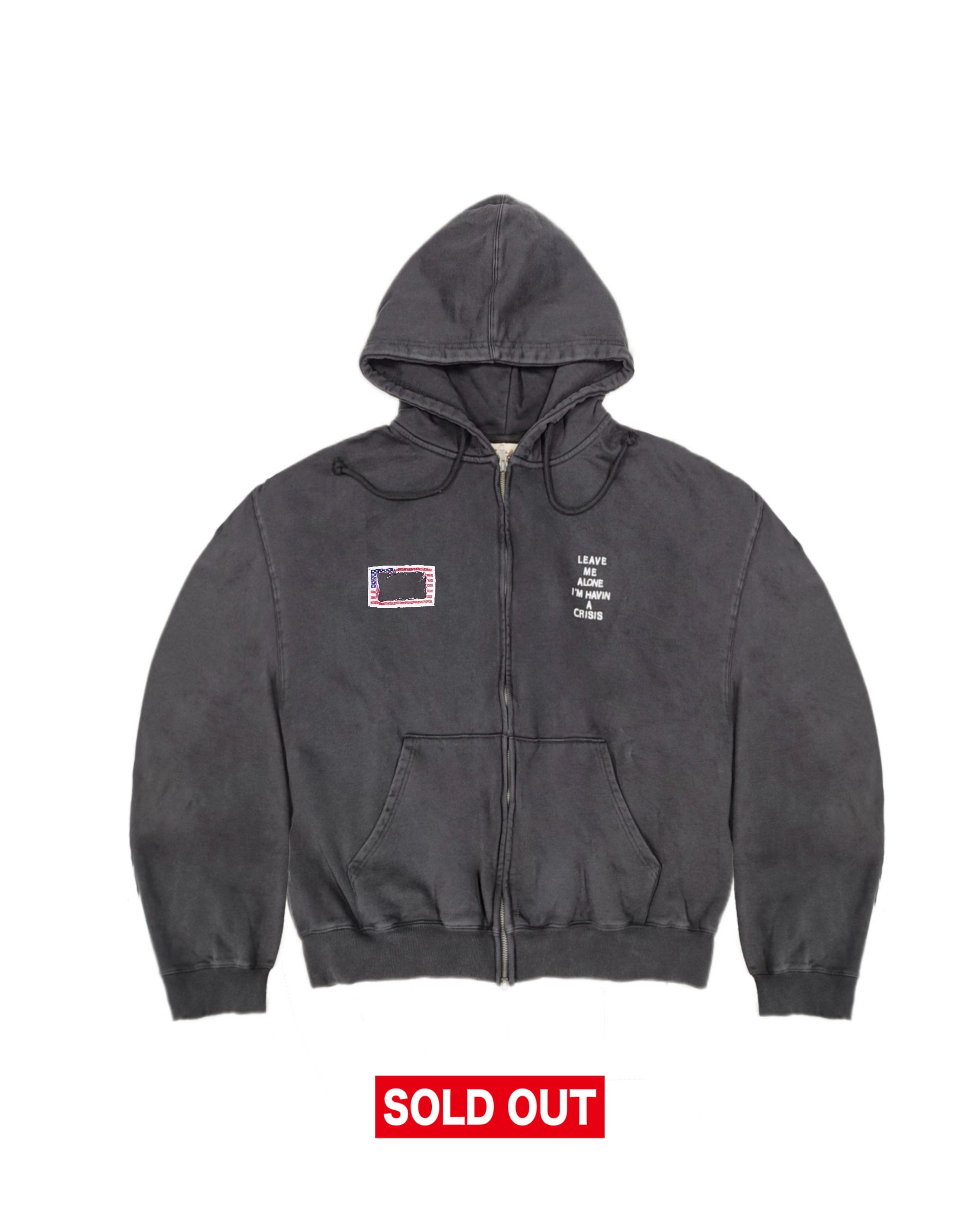 Enter the Void Zip Up Hoodie Faded Black