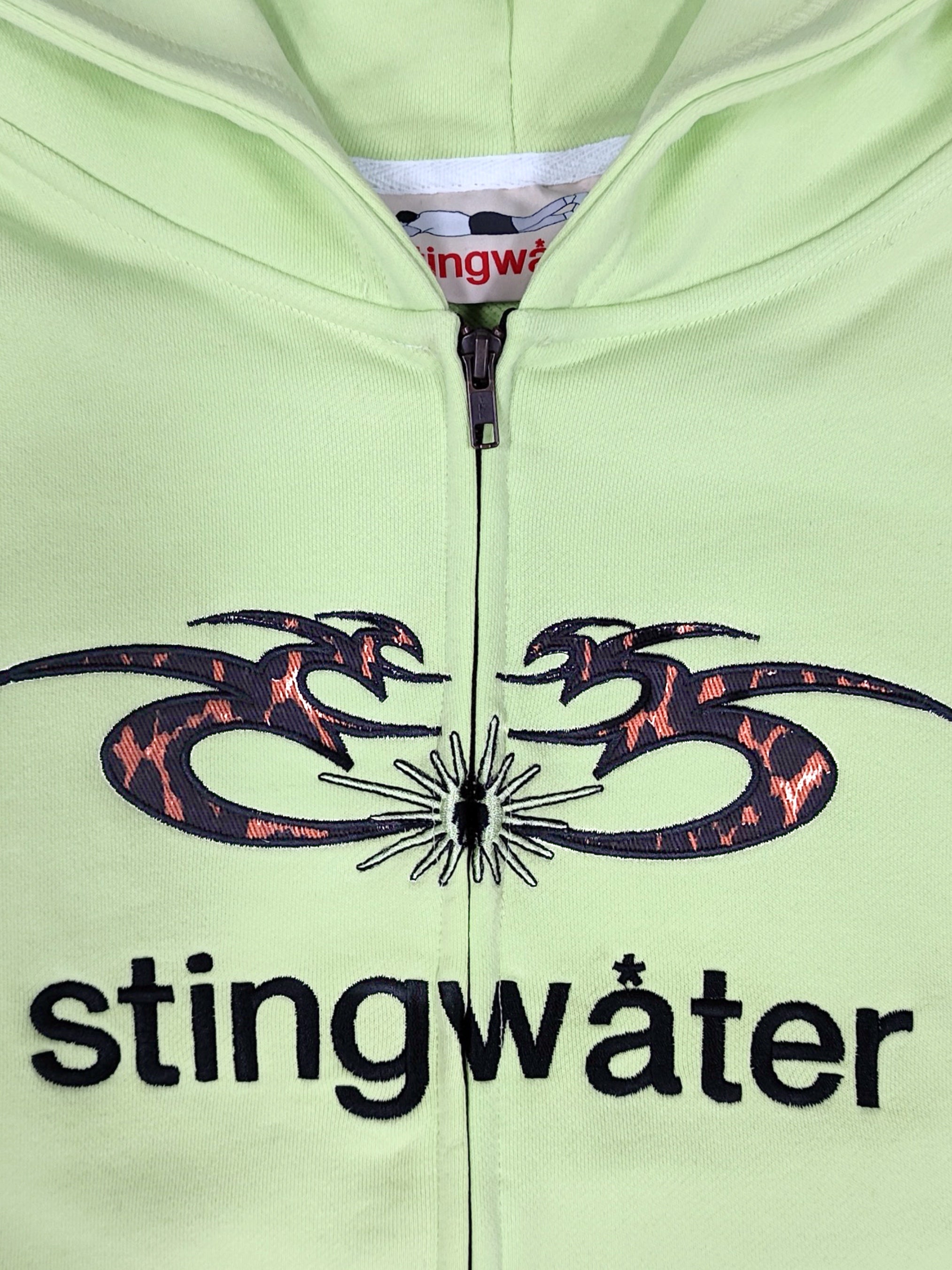 Stingwater Leopard Moses Zip Up Hoodie Groeing Green