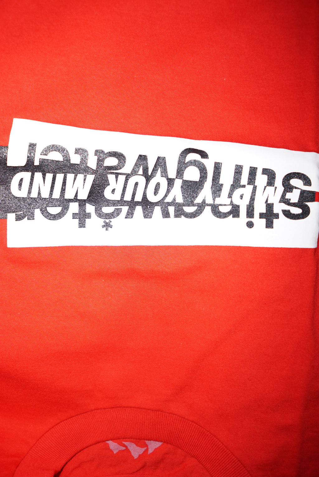 Ripped logo T-Shirt Red