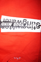 Ripped logo T-Shirt Red
