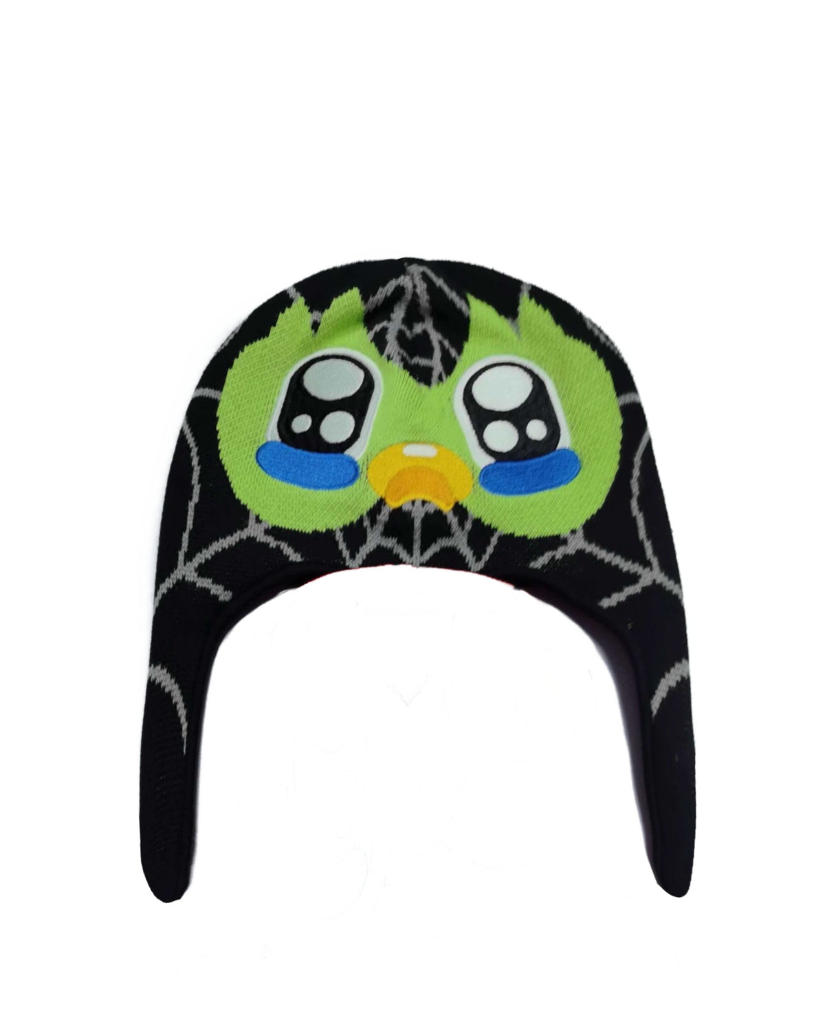 Spider Owl Beanie Black