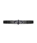 Moses Studded Thin Belt Black Titanium