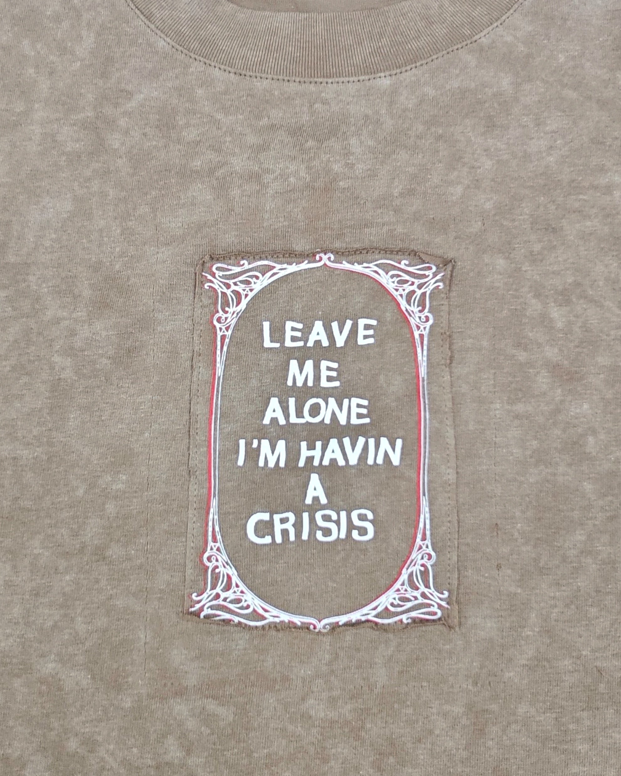 Framing a Crisis T-Shirt Acid Brown