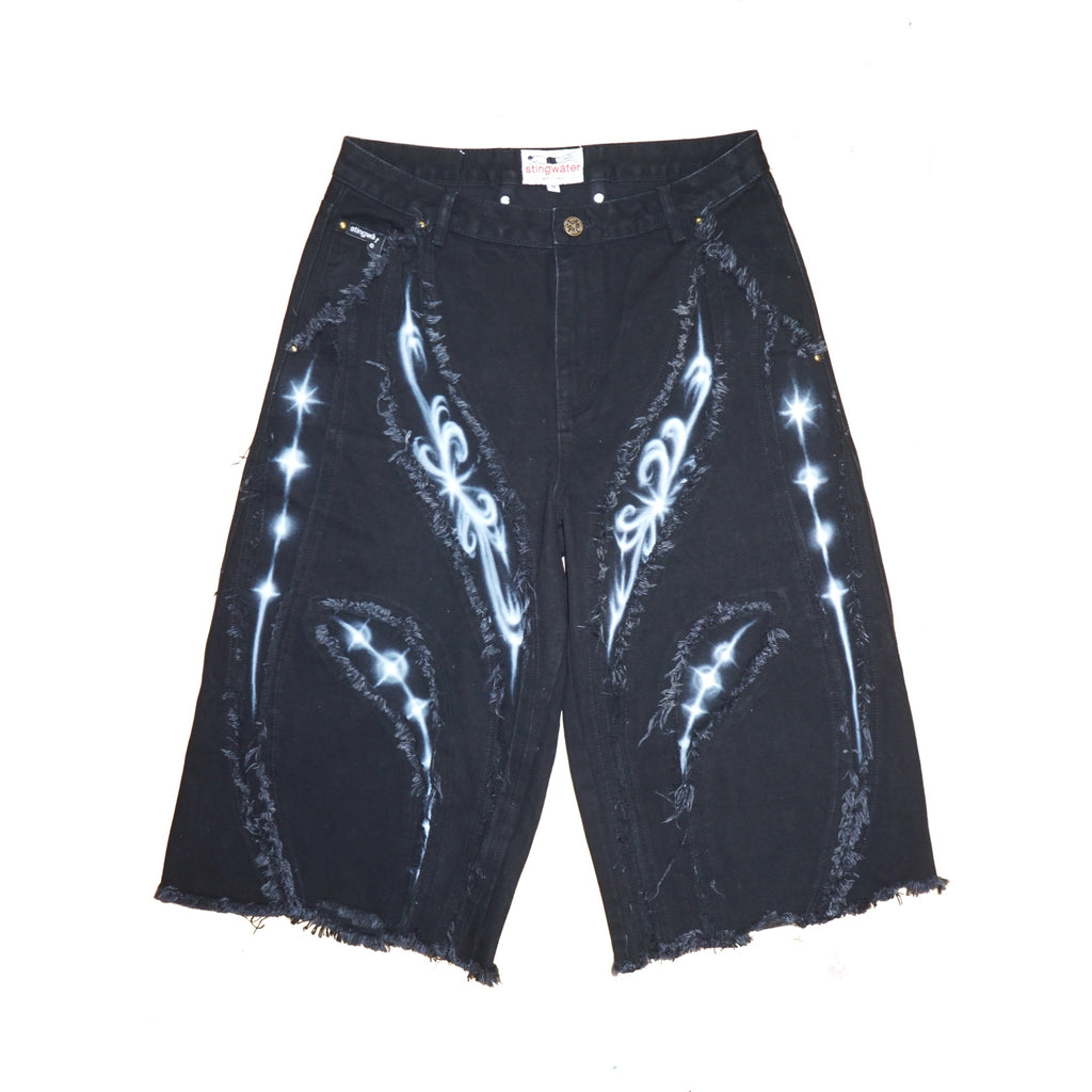 Stingwater Jean Shorts black Airbrush Kevin Mejia