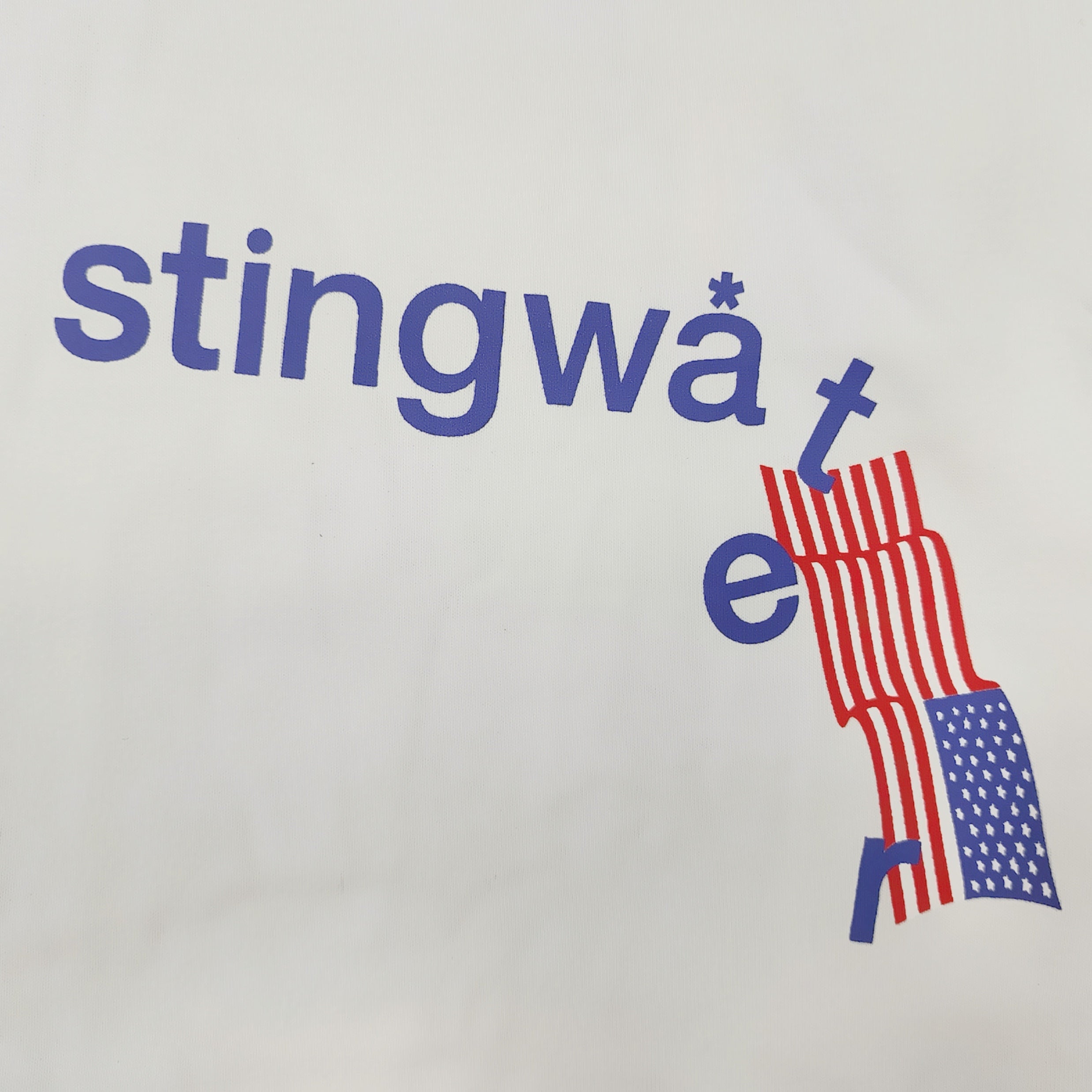 Stingwater America in distress t shirt white