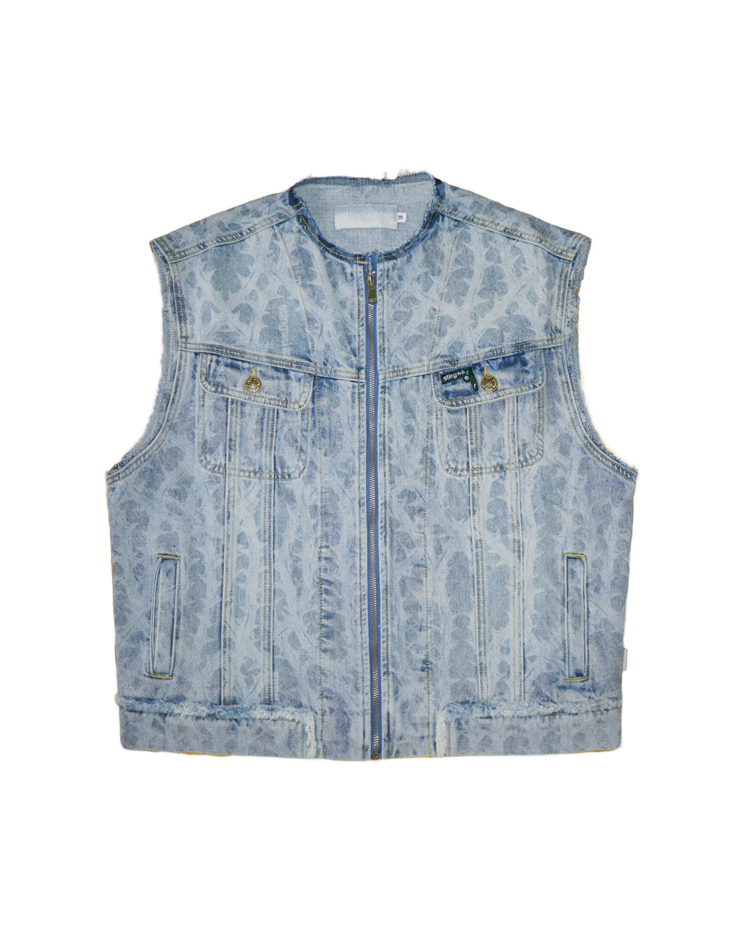 Moto Denim Vest Unchained Blue Thorn